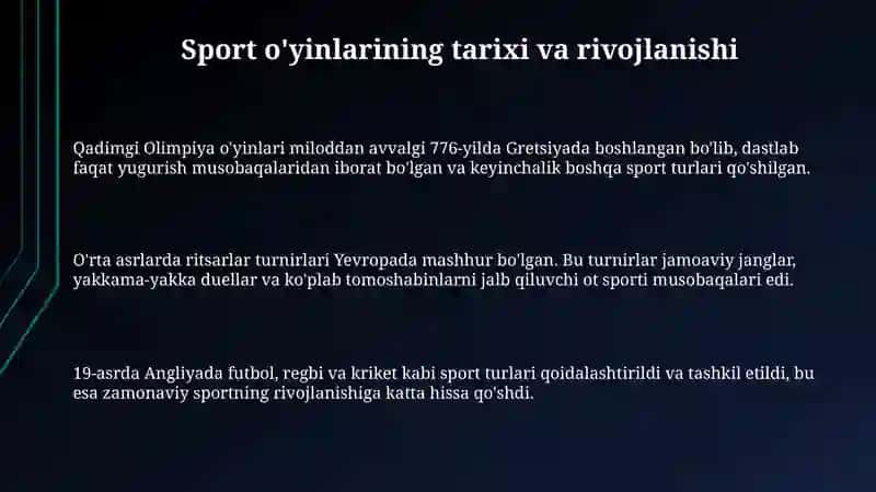 Sport oʻyinlari 3