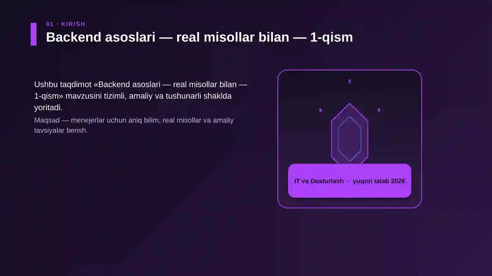 Backend asoslari — real misollar bilan — 1-qism 3