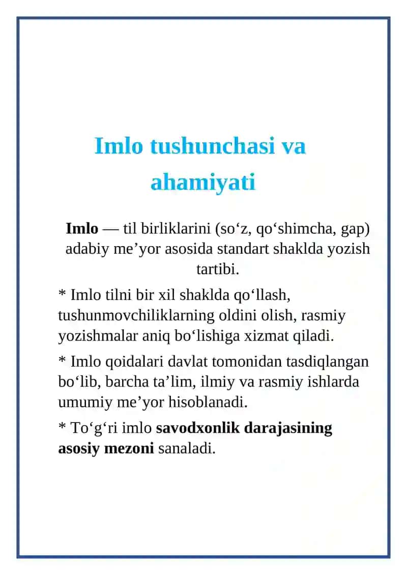 Imlo qoidalari 3
