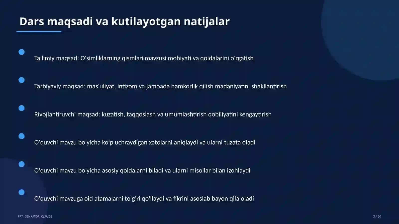 O'simliklarning qismlari (2-sinf) 3