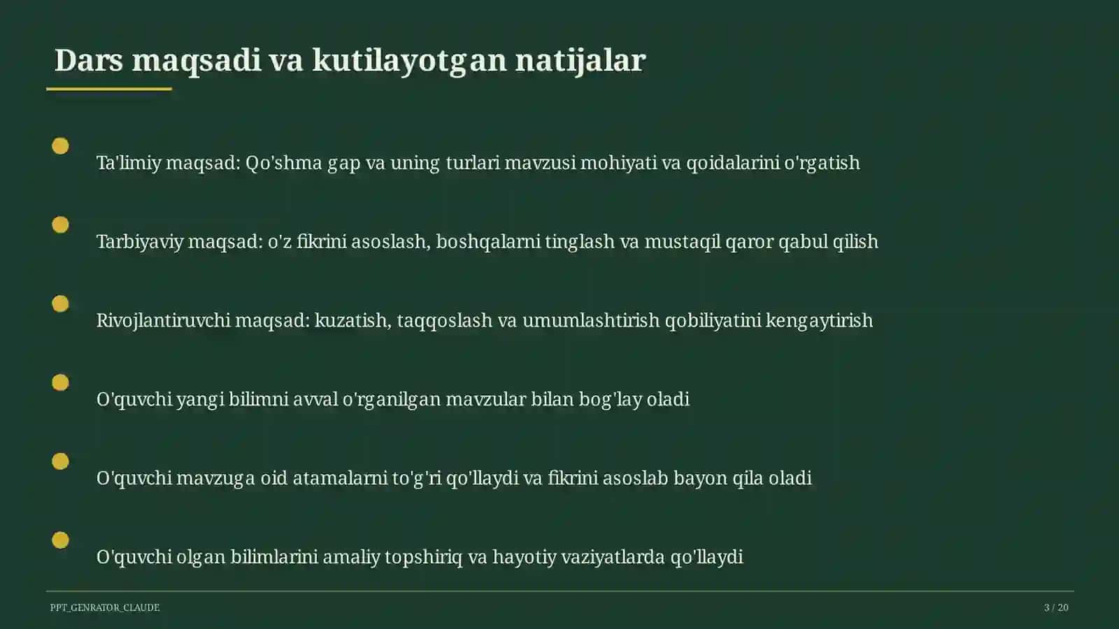 Qo'shma gap va uning turlari (9-sinf) 3