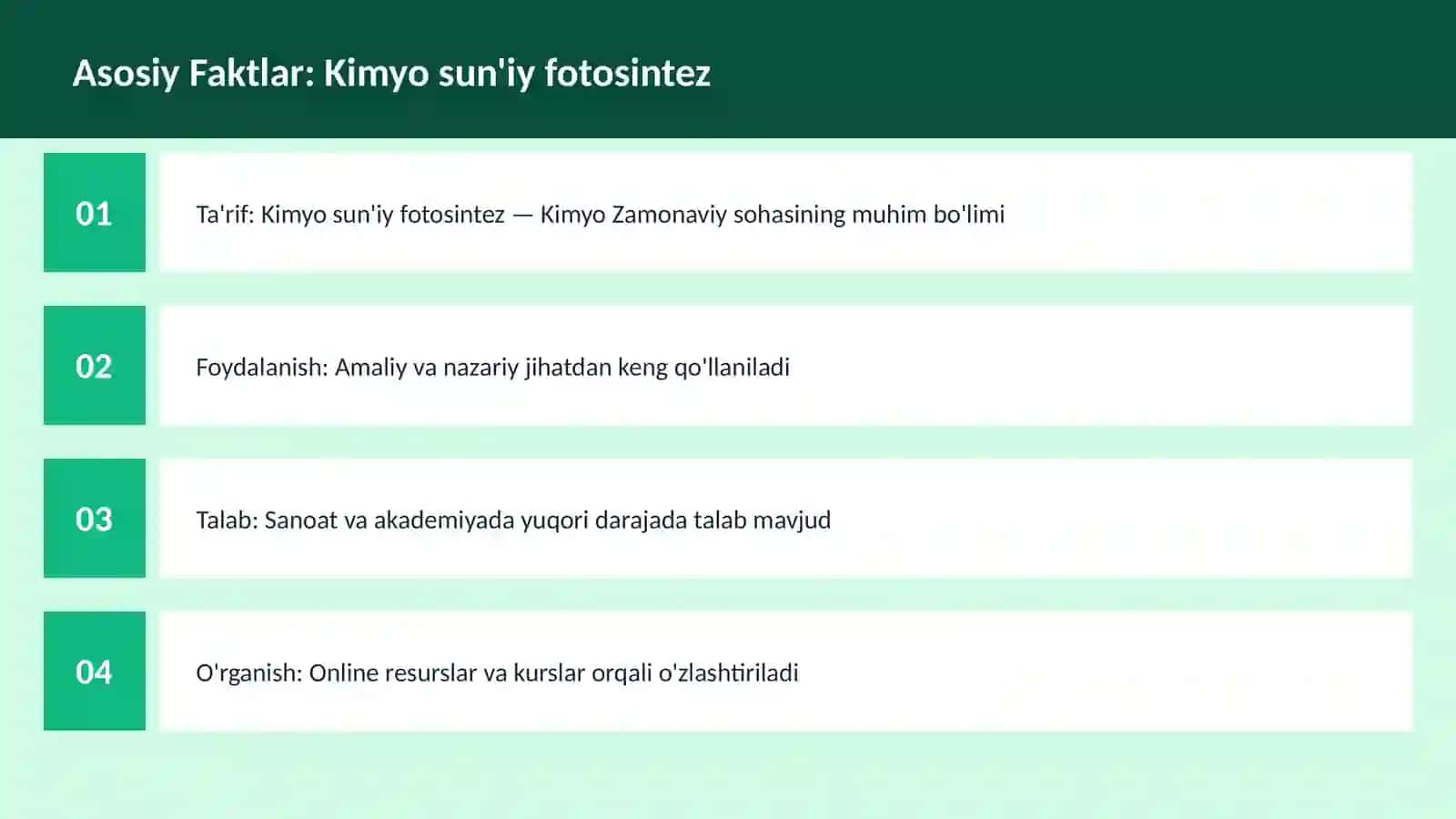 Kimyo sun'iy fotosintez 3