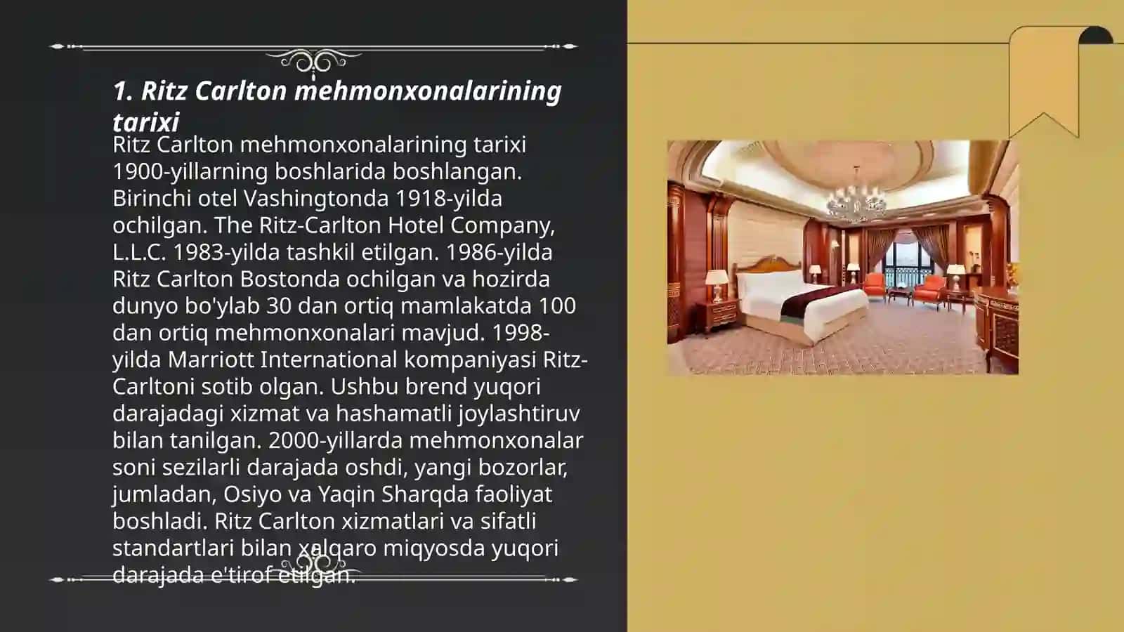 Ritz Carlton mehmonxonalarining tarixi 3