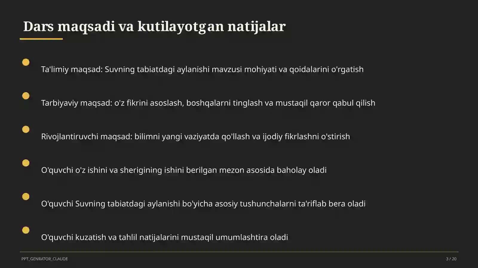 Suvning tabiatdagi aylanishi (2-sinf) 3