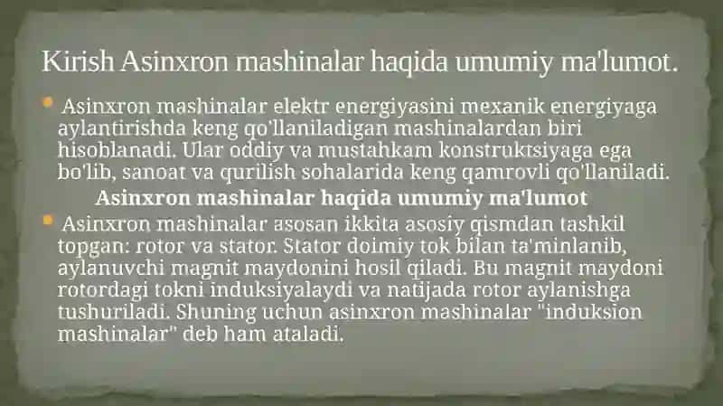 Asinxron mashinalar 3