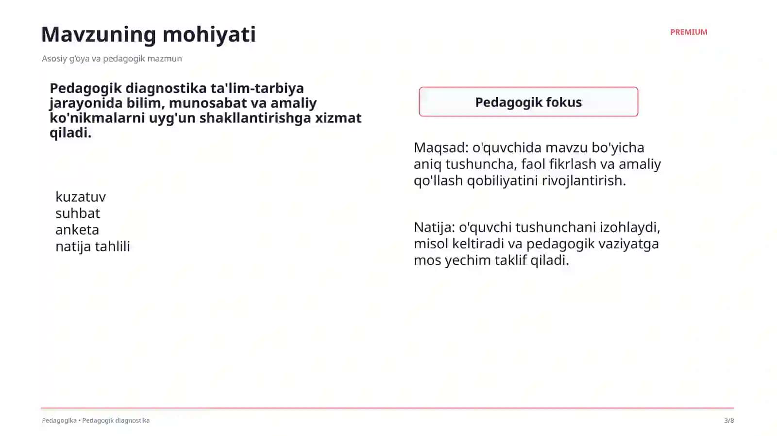 Pedagogik diagnostika 3