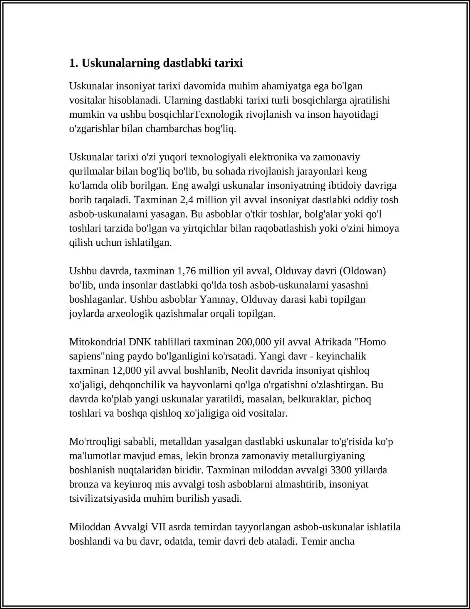 USKUNALARNING RIVOJLANISH TARIXI 3