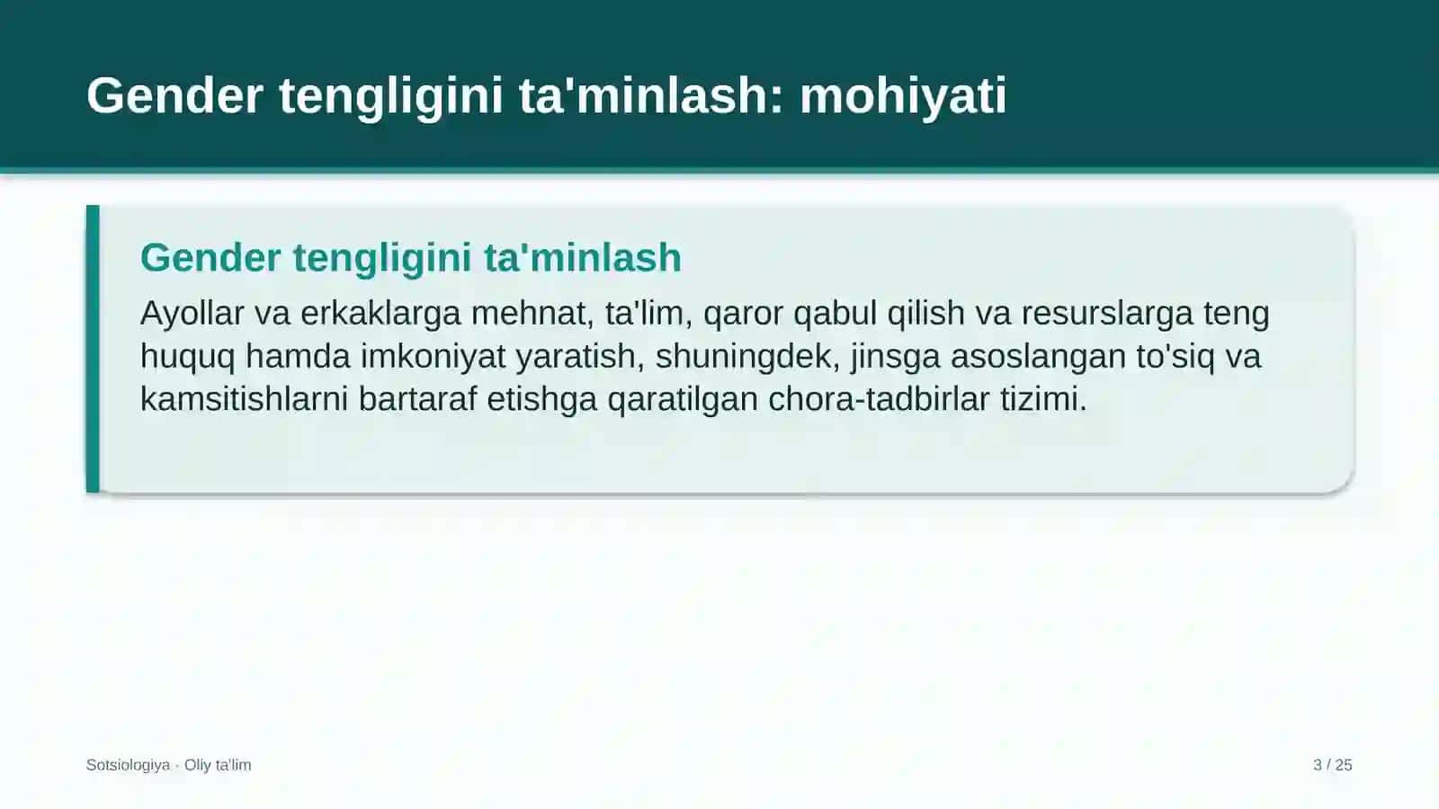 Yuridik klinikalarda gender tengligini ta'minlash 3