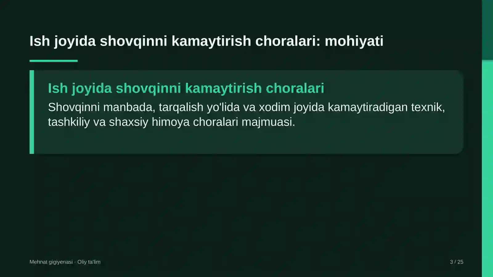 Davlat banklarida ish joyida shovqinni kamaytirish choralari 3