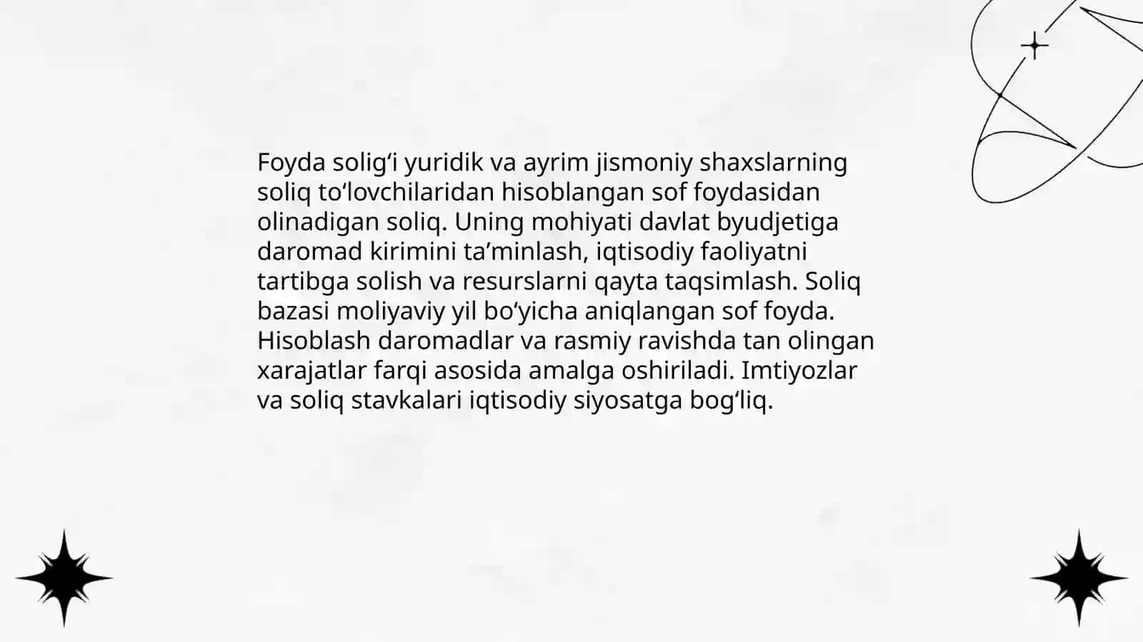 Foyda soligʻi 3