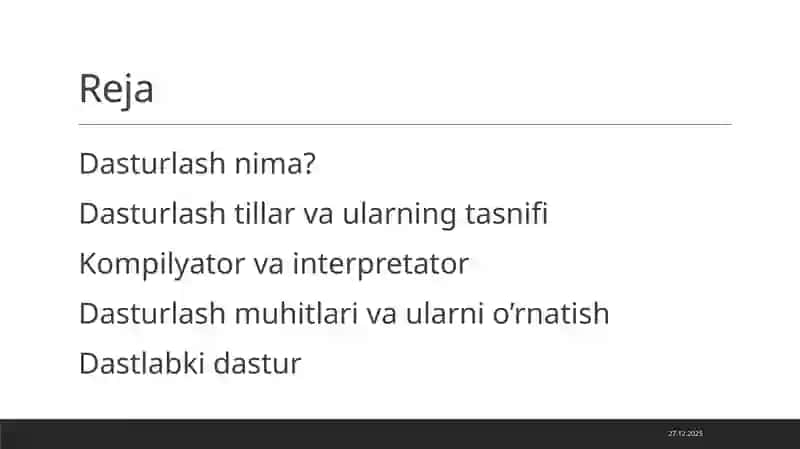 Tarmoqlanish operatori 3