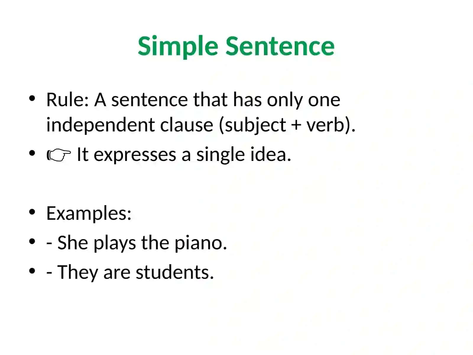 Types of Sentences (By Structure) 3