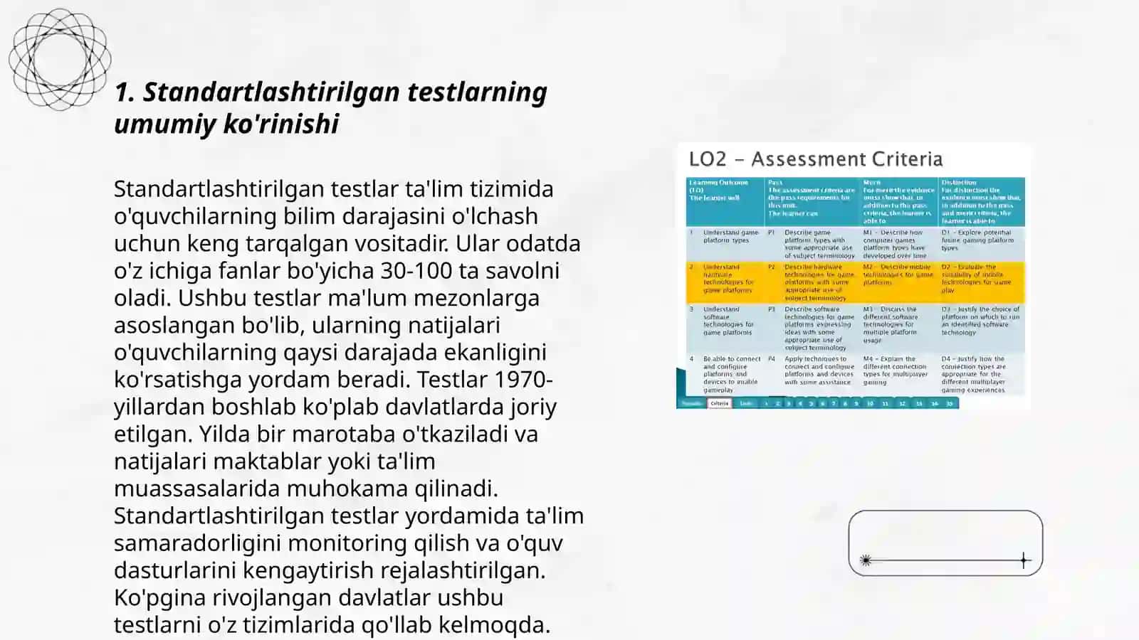 Standartlashtirilgan Testlar 3