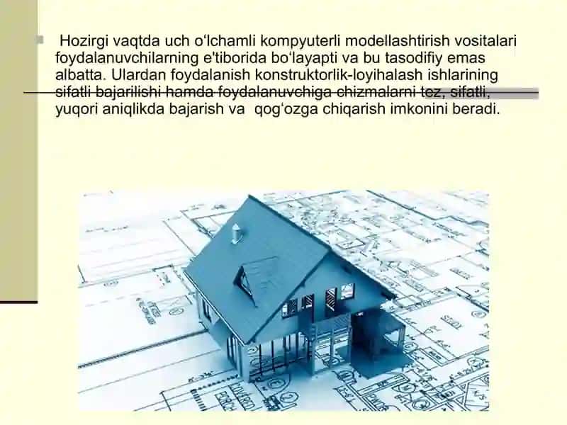 KO'PRIKLARNING ASOSIY ELEMENTLARINI AUTOCAD/REVIT DASTURIDA MODELLASH 3