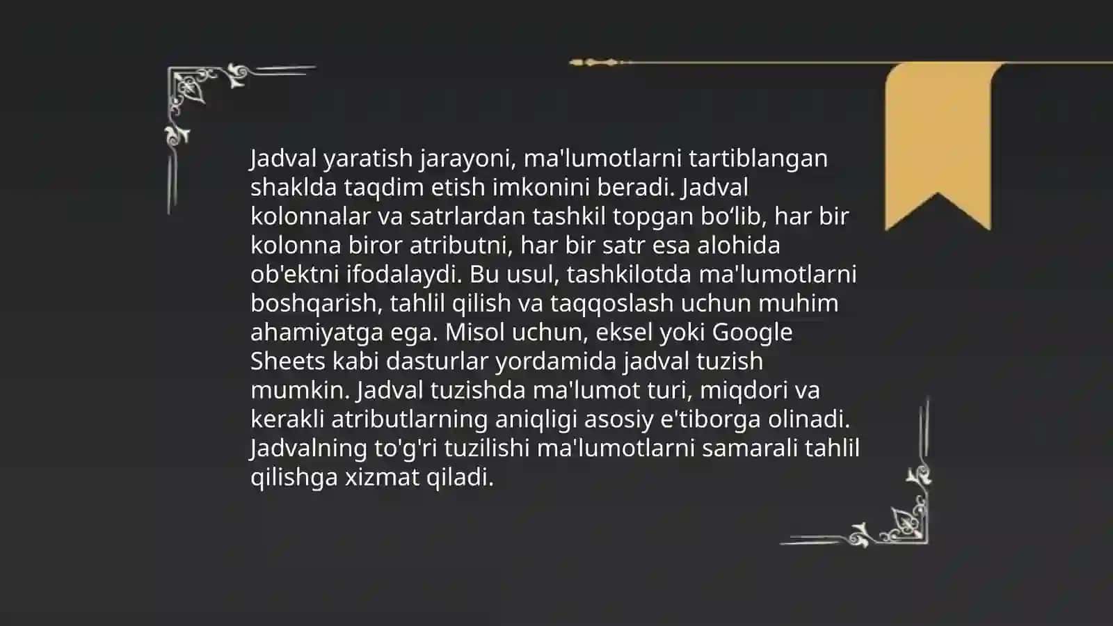 Word dasturida jadvallar bilan ishlash 3
