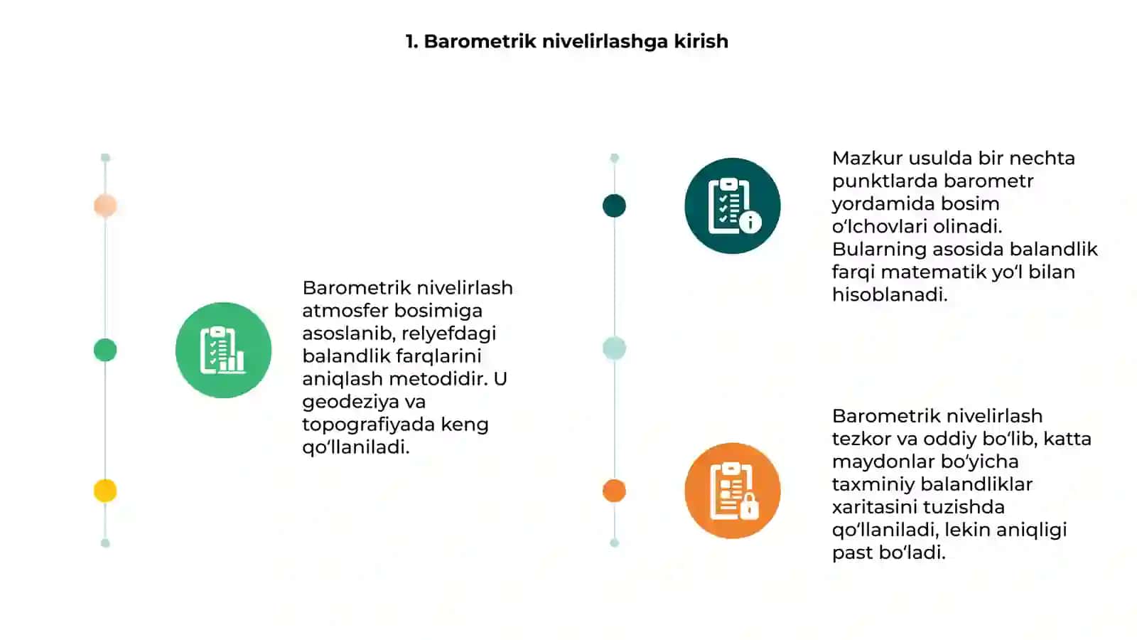 Barometrik nivelirlash va uning natijalarini hisoblash 3