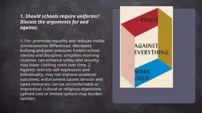 For and Against Essays 3