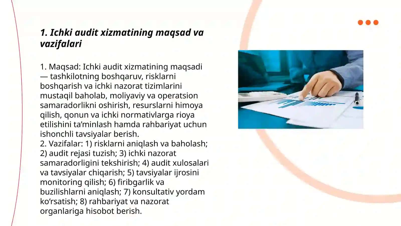 Ichki audit xizmatini tashkil etish 3