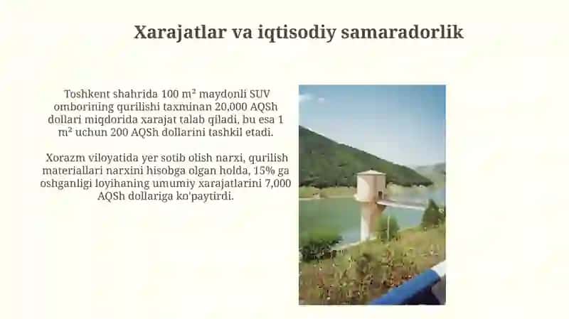 SUV omborlari qurilish texnologiyasi 3