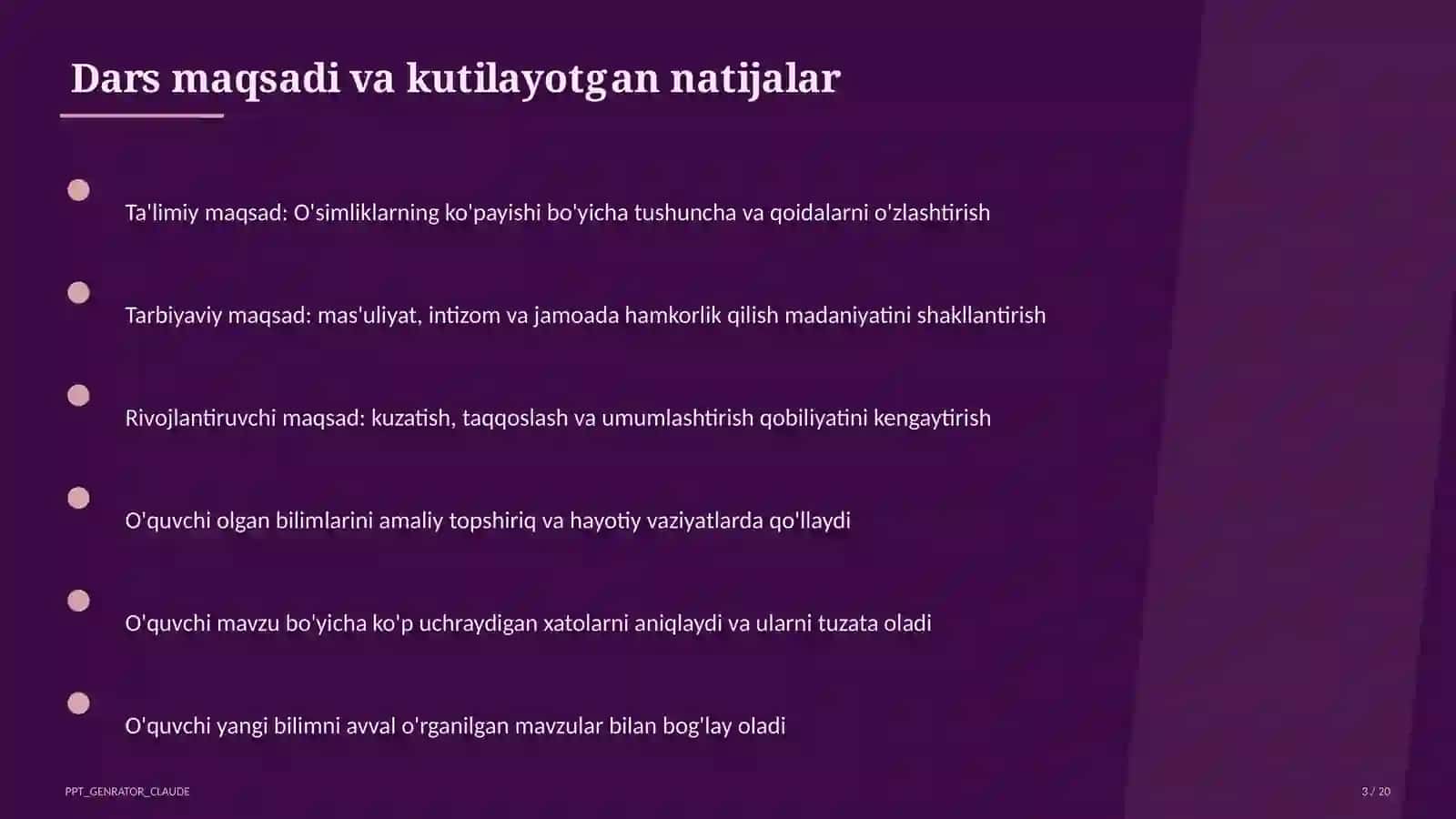 O'simliklarning ko'payishi (3-sinf) 3