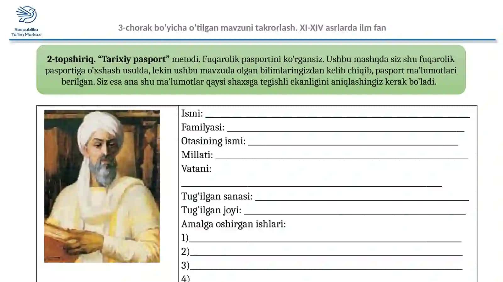 7-sinf O'zbekiston tarixi XIV asrning o'rtalarida Movarounnahrda ijtimoiy-siyosiy vaziyat 3