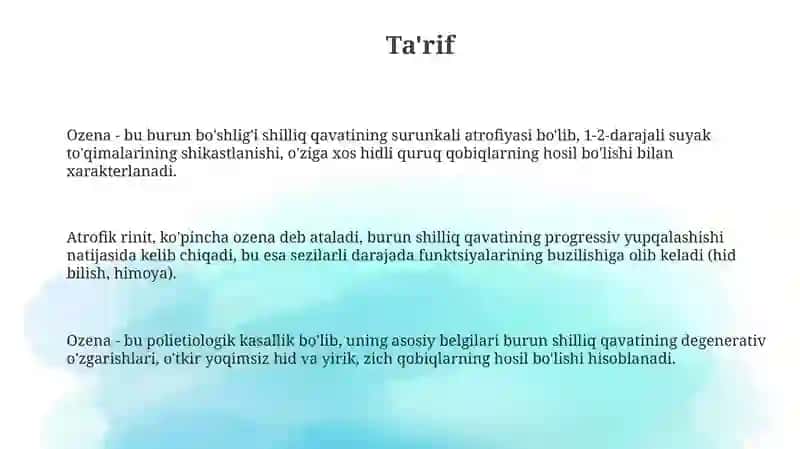 Ozena (atrofik rinit) 3