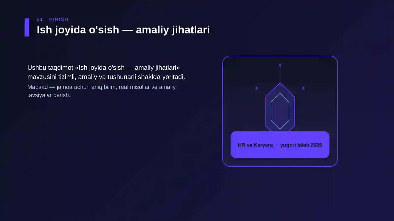 Ish joyida o'sish — amaliy jihatlari 3