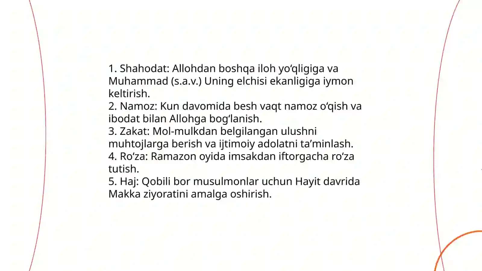 Islomning besh ustuni 3