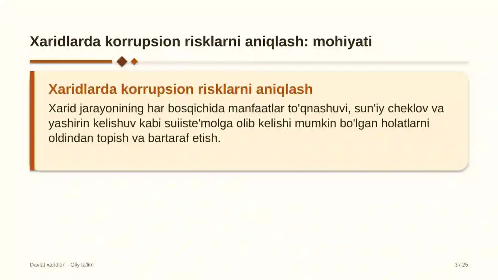 Kinostudiyalarda xaridlarda korrupsion risklarni aniqlash 3