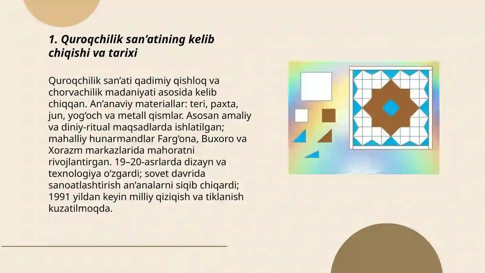 Quroqchilik san’ati va tarixi 3