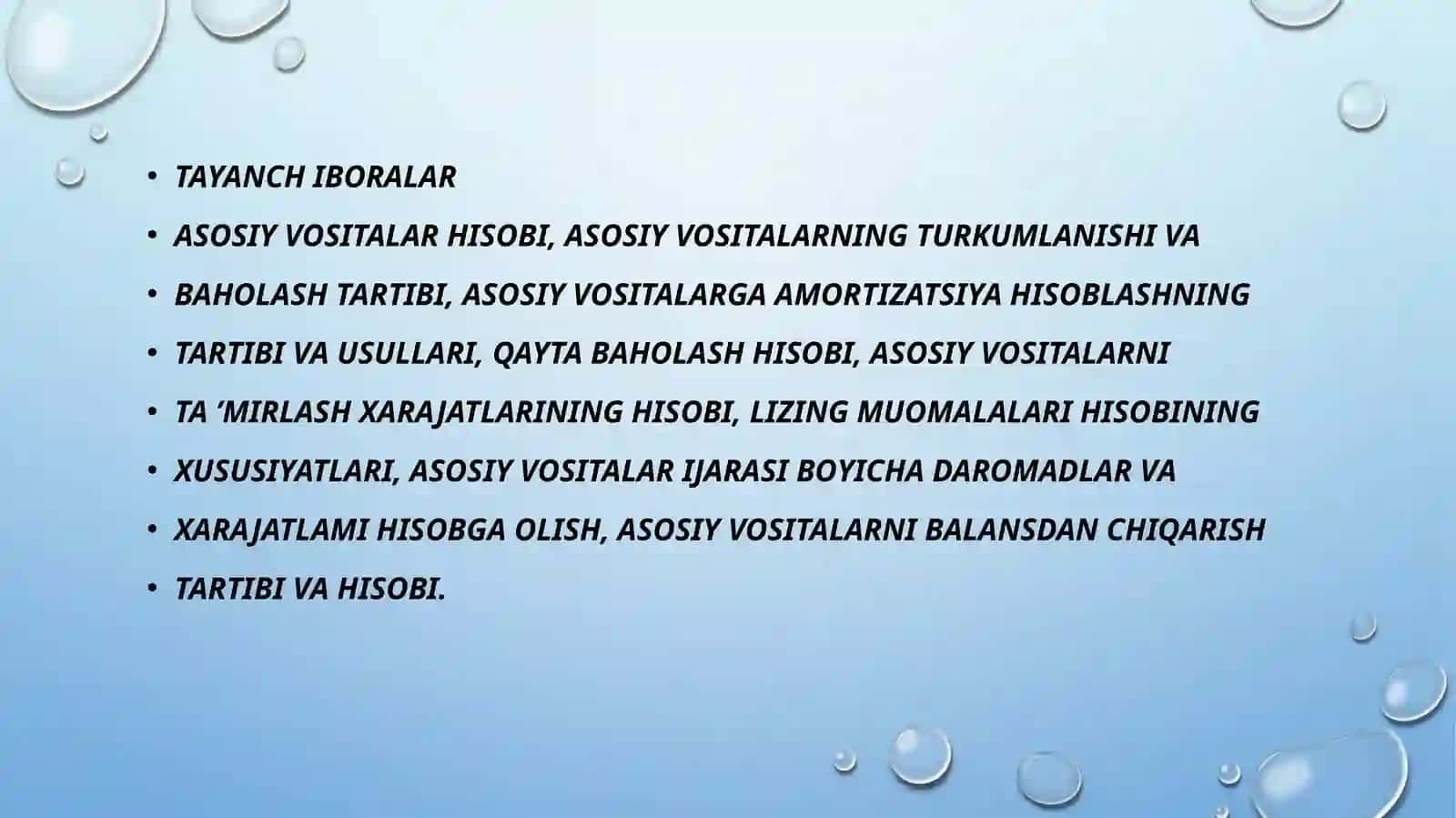 Asosiy vositalar hisobi 3