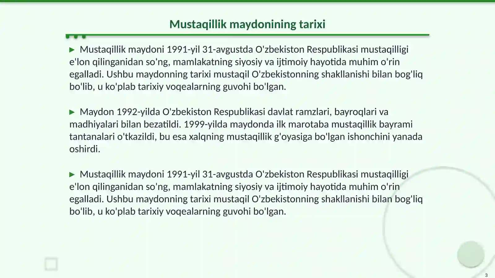 Mustaqillik Maydoni 3