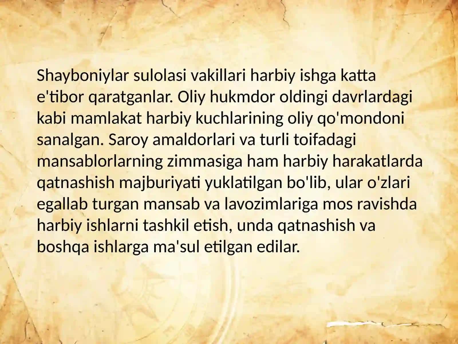 Shayboniylar davrida harbiy ish 3