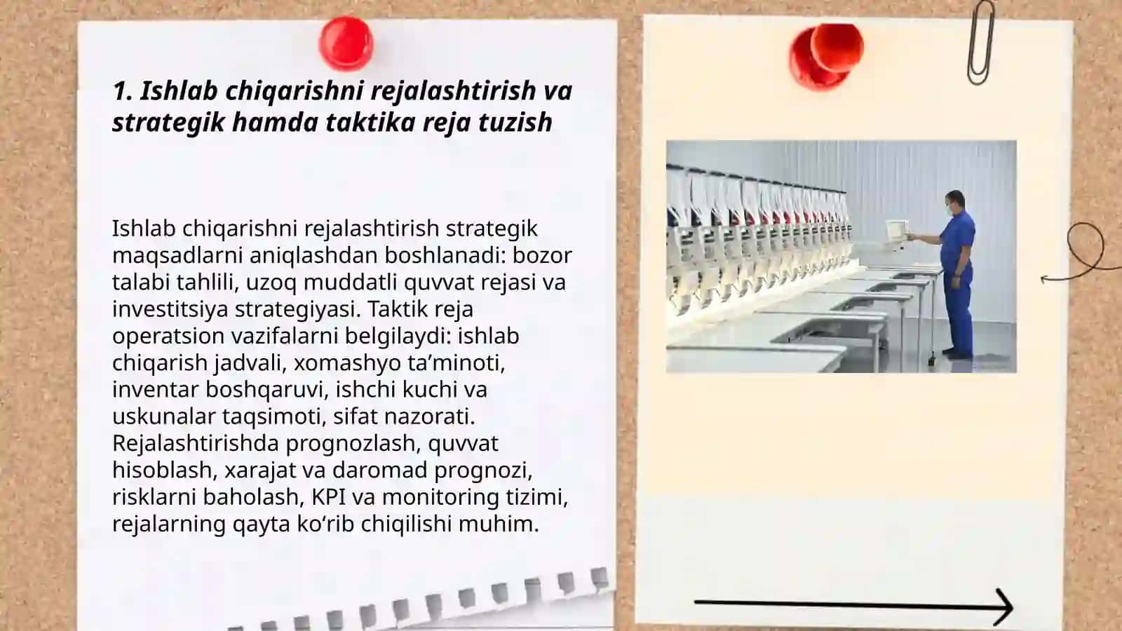 Ishlab chiqarishni tashkil etish va boshqarish 3