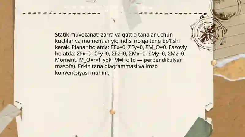 Statika elementlari 3