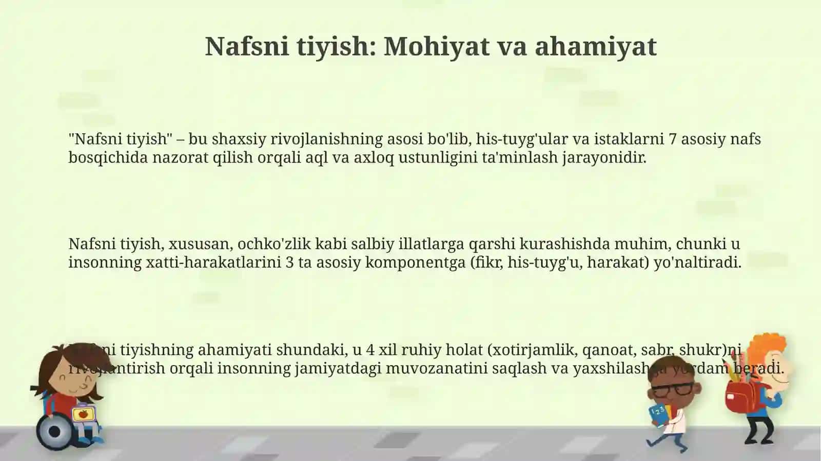 Nafs tarbiyasi 3