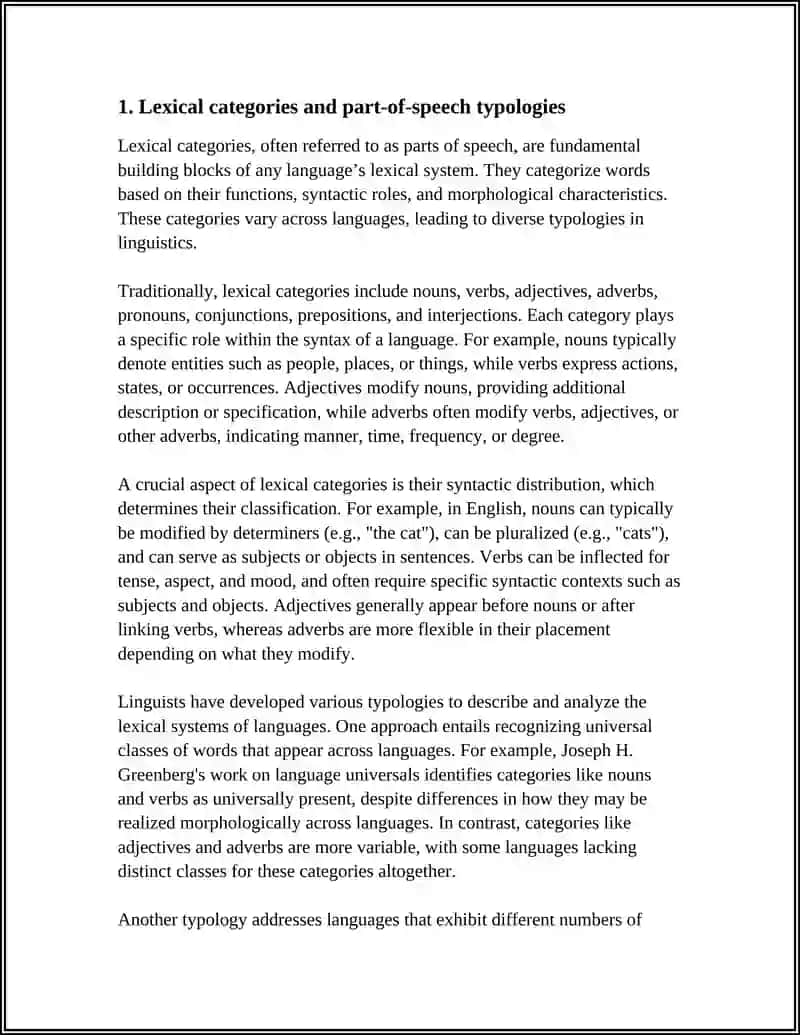 TYPOLOGY OF LEXICAL SYSTEMS 3