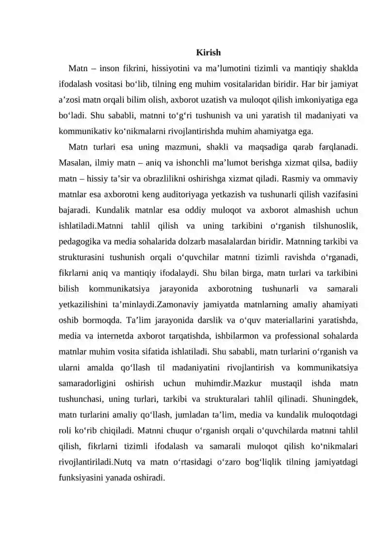 Matn Turlari va Tarkibi 3