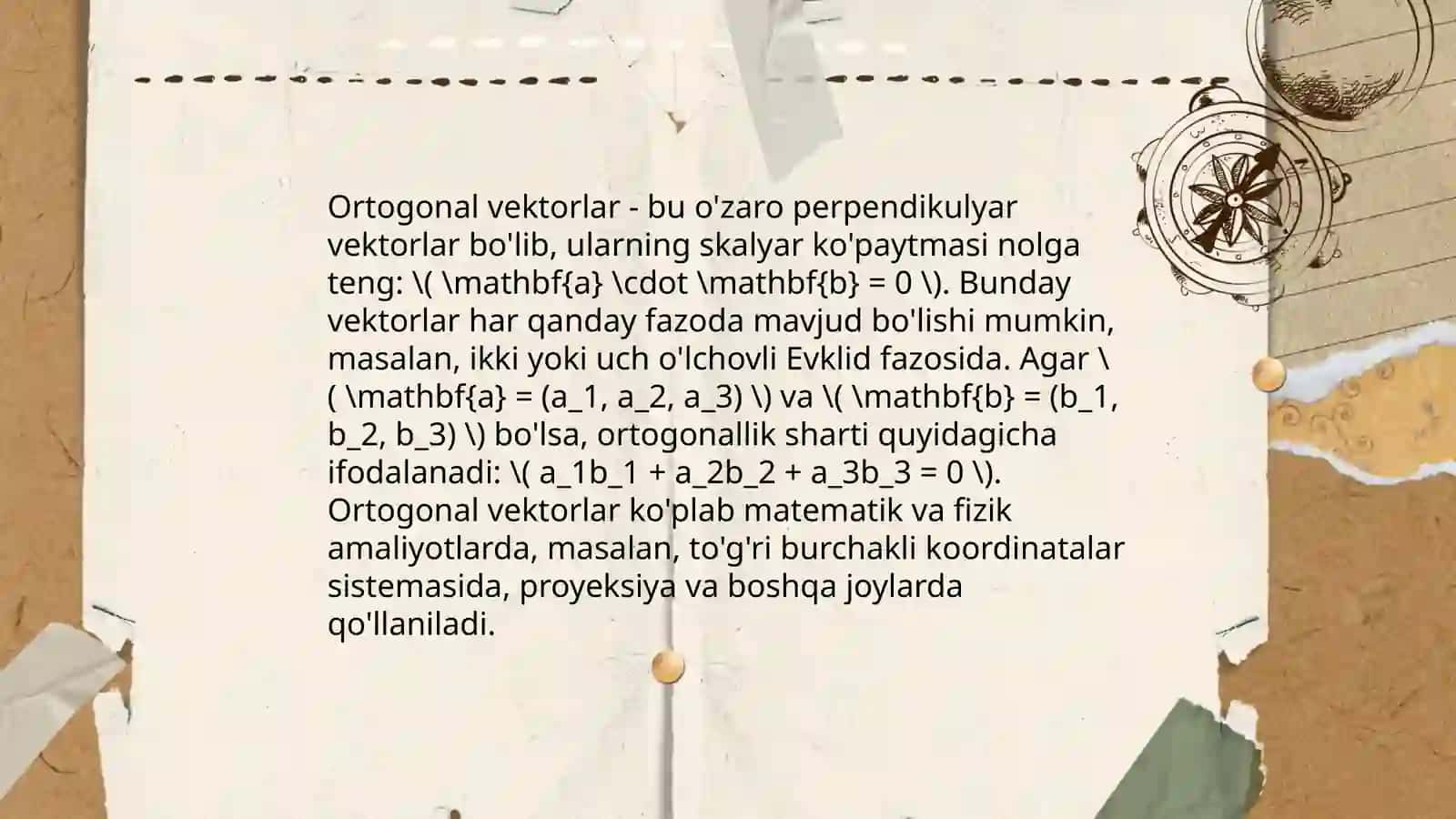 Ortogonallash jarayoni 3