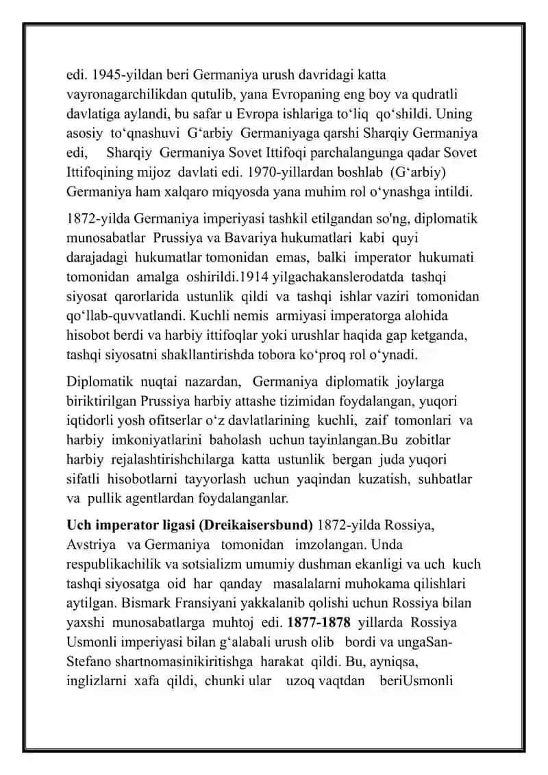 Germaniya davlati tashqi siyosati 3