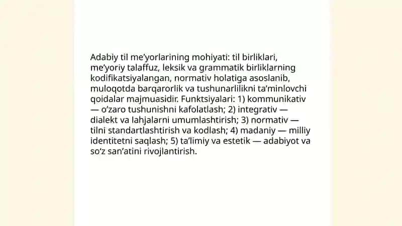 Oʻzbek tilining adabiy til me'yorlari 3