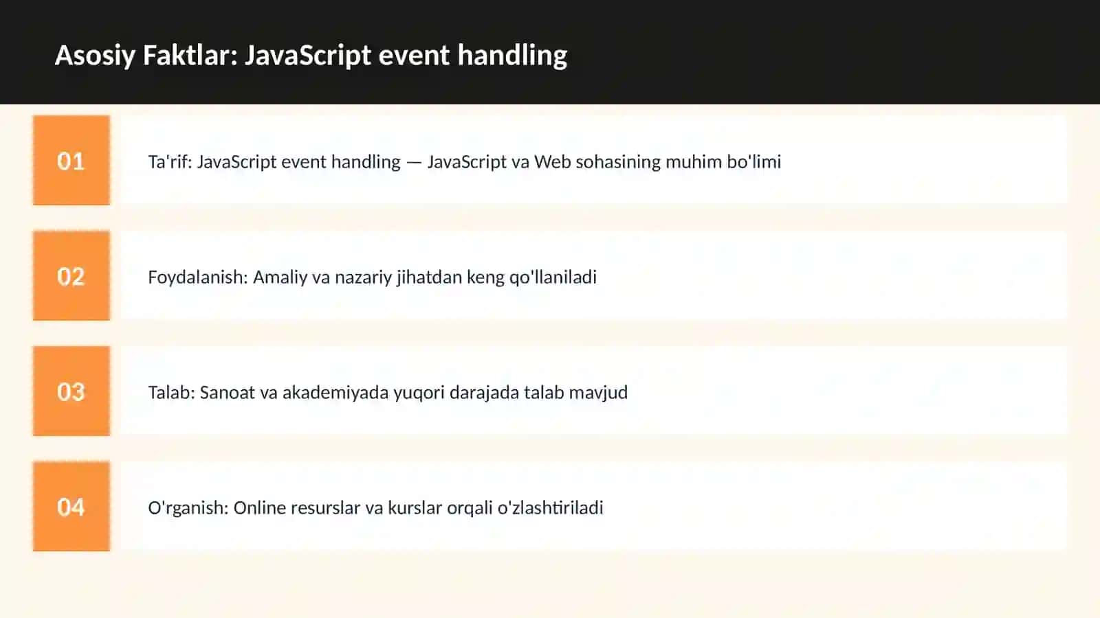 DASTURLASH | JAVASCRIPT VA WEB 3