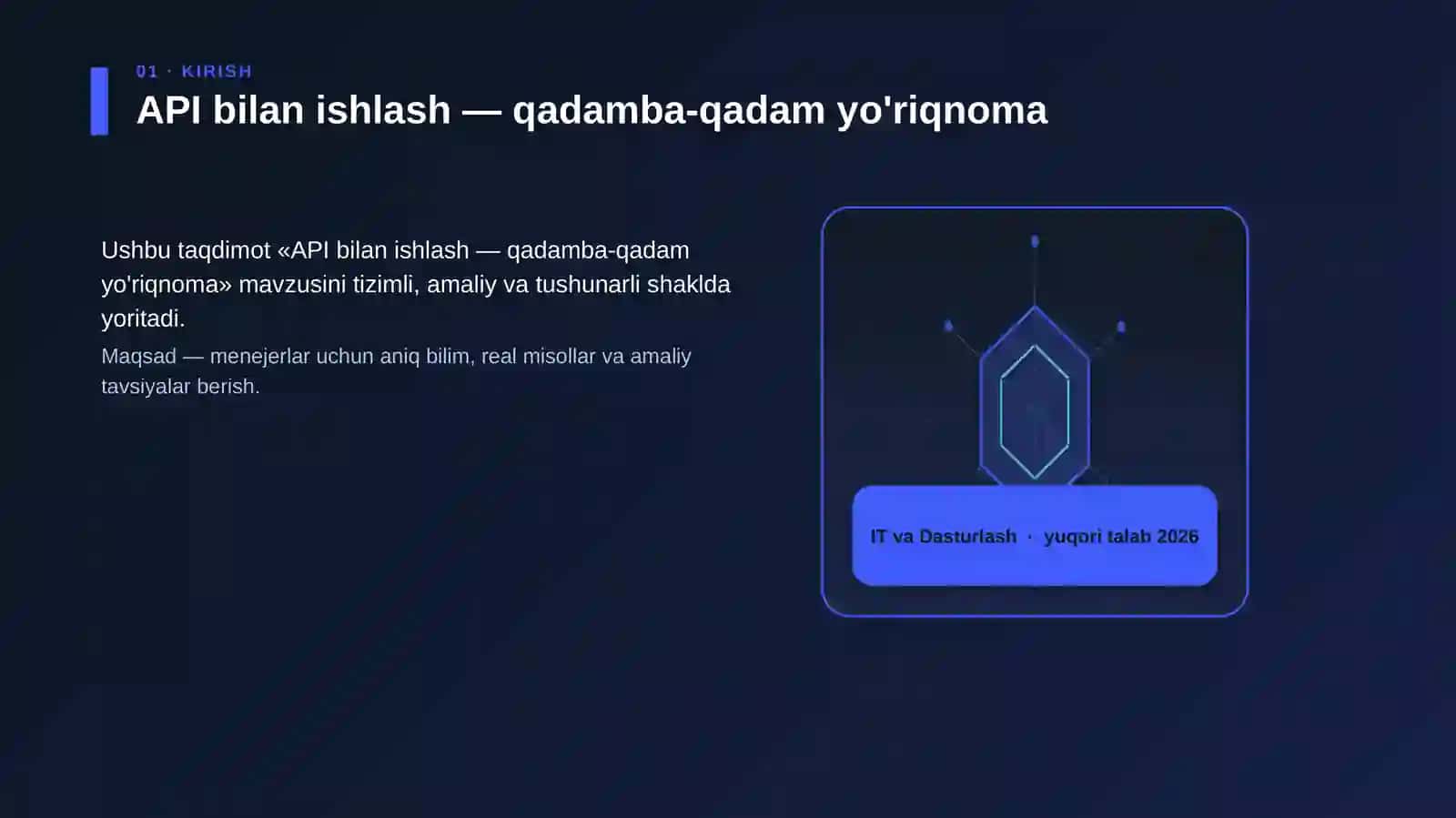 API bilan ishlash — qadamba-qadam yo'riqnoma 3