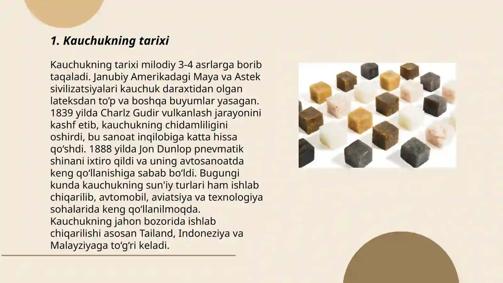 Kauchuk va undan foydalanish 3
