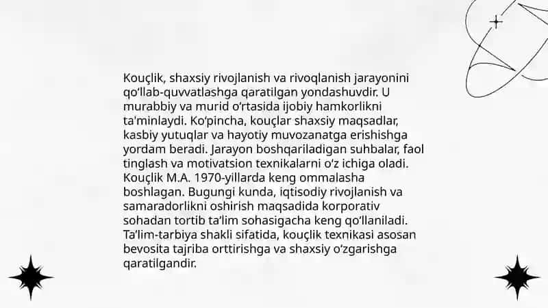 Kouçlik asoslari va ta'rifi 3