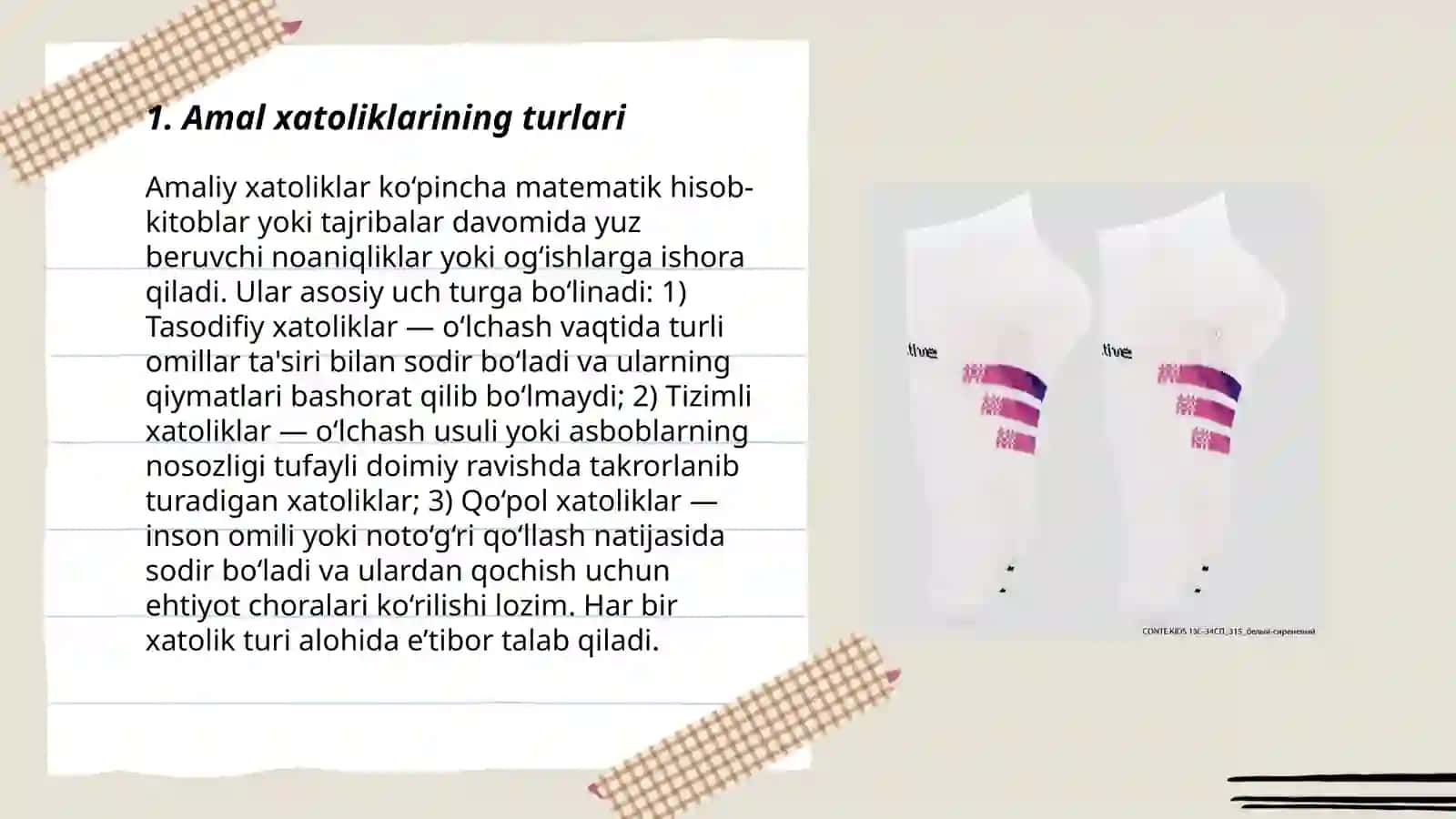 Amal xatoliklarini baholash 3