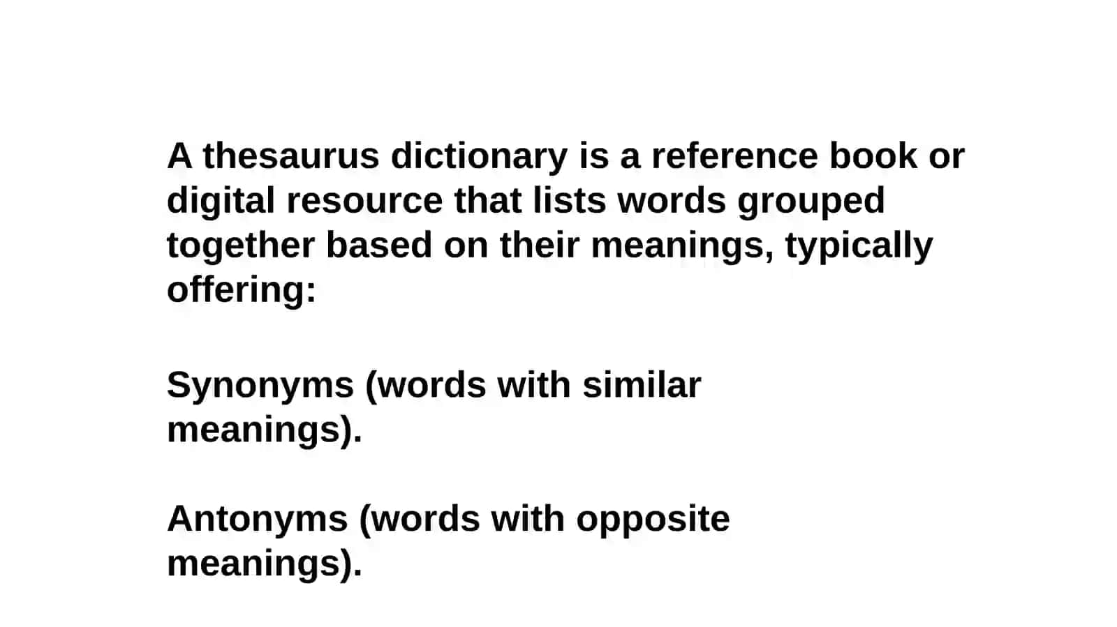 Thesaurus Dictionaries 3