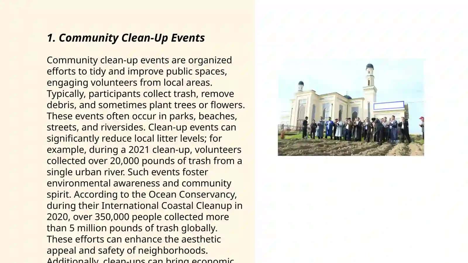 Keeping a local park clean 3