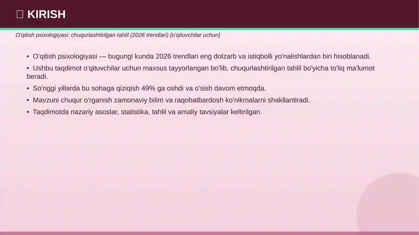 O'QITISH PSIXOLOGIYASI 3