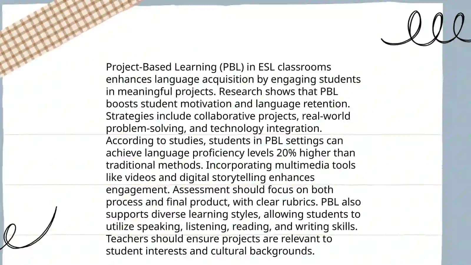 Project and problem-based approaches to English language teaching and assessment 3